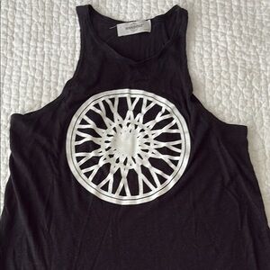 SoulCycle Black Cut Out Muscle Tee with Graphic Design